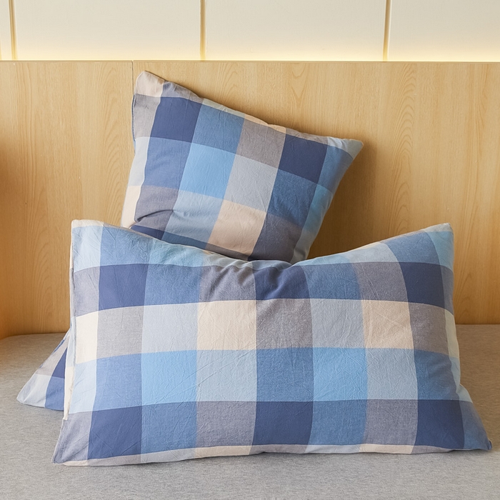 芬晴家纺 2025新款A类全棉色织防水枕套系列 防水-英伦格