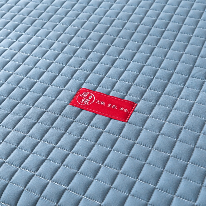 91家纺网 家纺一手货源 找家纺 芬晴家纺 2025新款母婴级大豆防水床笠-马丁-风车 马丁-雾蓝