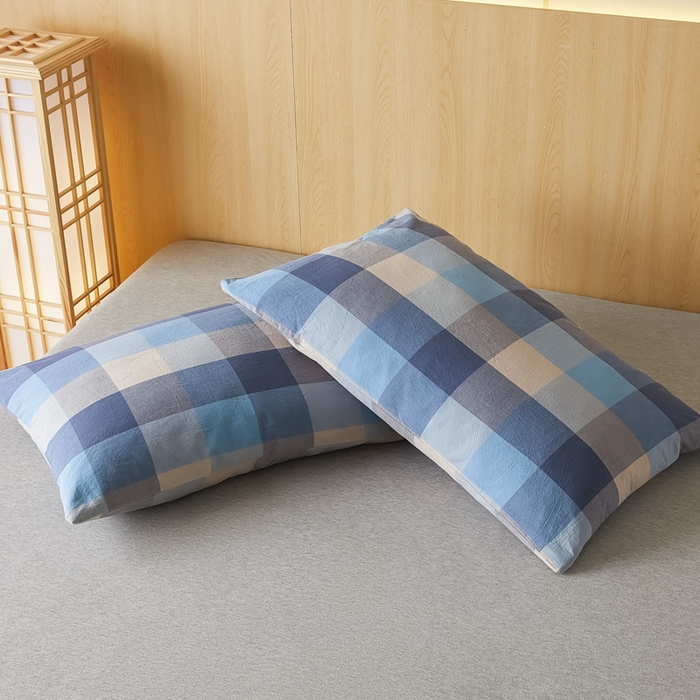 91家纺网 家纺一手货源 找家纺 芬晴家纺 2025新款A类全棉色织防水枕套系列 防水-英伦格