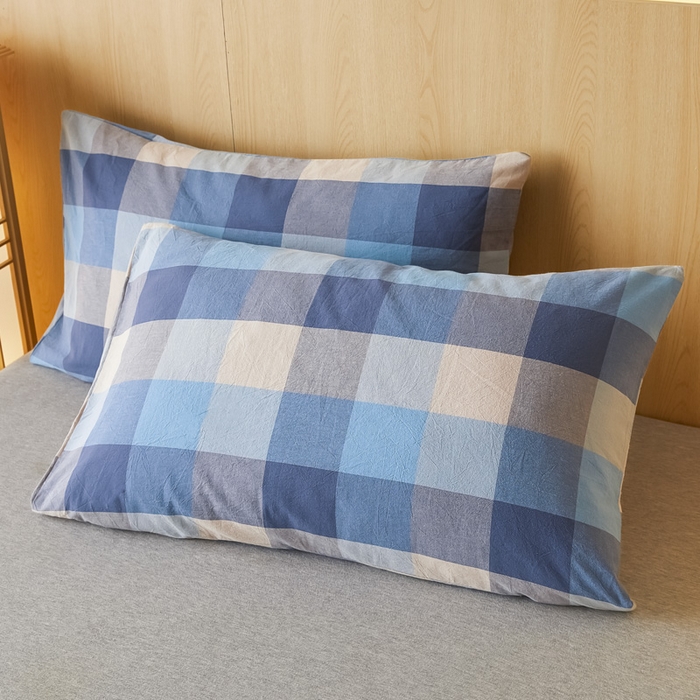 91家纺网 家纺一手货源 找家纺 芬晴家纺 2025新款A类全棉色织防水枕套系列 防水-英伦格