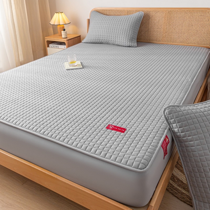 91家纺网 家纺一手货源 找家纺 芬晴家纺 2025新款母婴级大豆防水床笠-马丁-风车 马丁-星灰