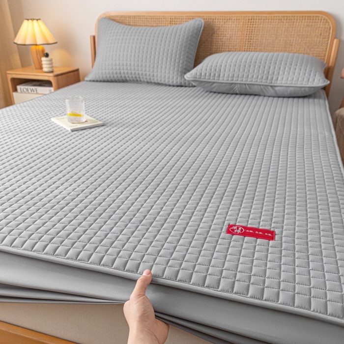 91家纺网 家纺一手货源 找家纺 芬晴家纺 2025新款母婴级大豆防水床笠-马丁-风车 马丁-星灰