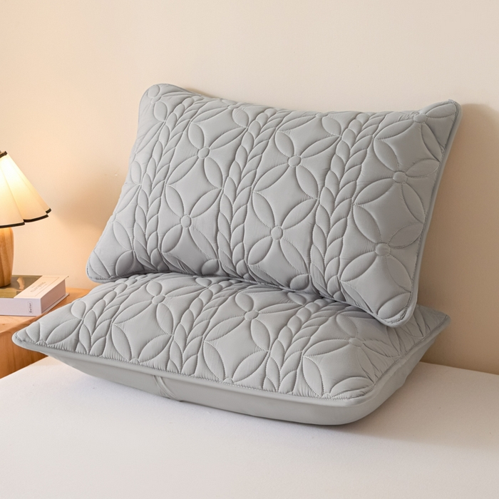 91家纺网 家纺一手货源 找家纺 芬晴家纺 2025新款A类母婴级防水枕套系列 叶语-星灰