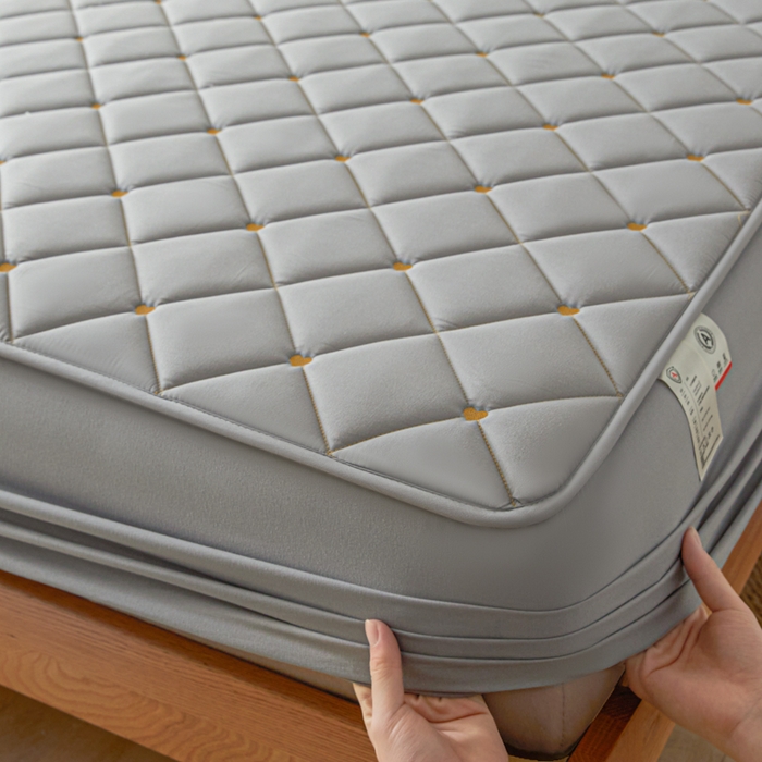 91家纺网 家纺一手货源 找家纺 （总）芬晴家纺 2025新款A类母婴级大豆防水夹棉床笠-简爱-空间