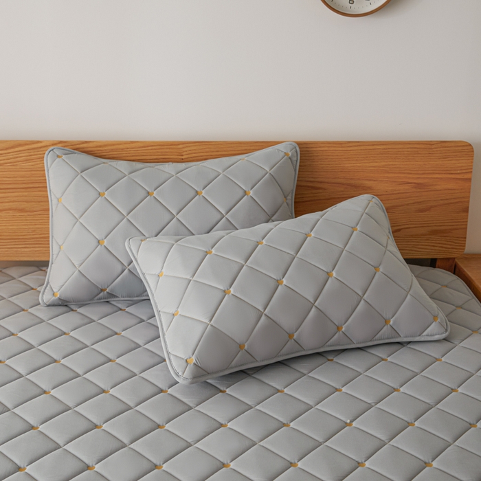 91家纺网 家纺一手货源 找家纺 芬晴家纺 2025新款A类母婴级大豆防水夹棉床笠-简爱-空间 简爱-星灰