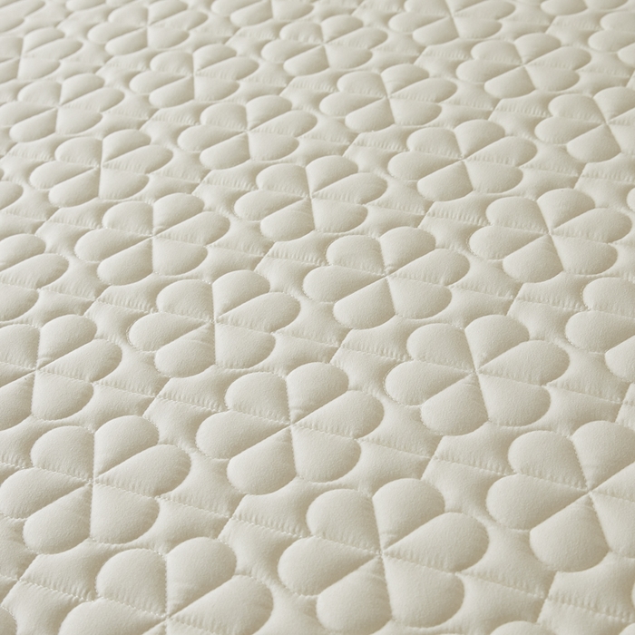 91家纺网 家纺一手货源 找家纺 芬晴家纺 2025新款A类母婴级大豆防水夹棉床笠系列-约定-心动-繁花 繁花-米白