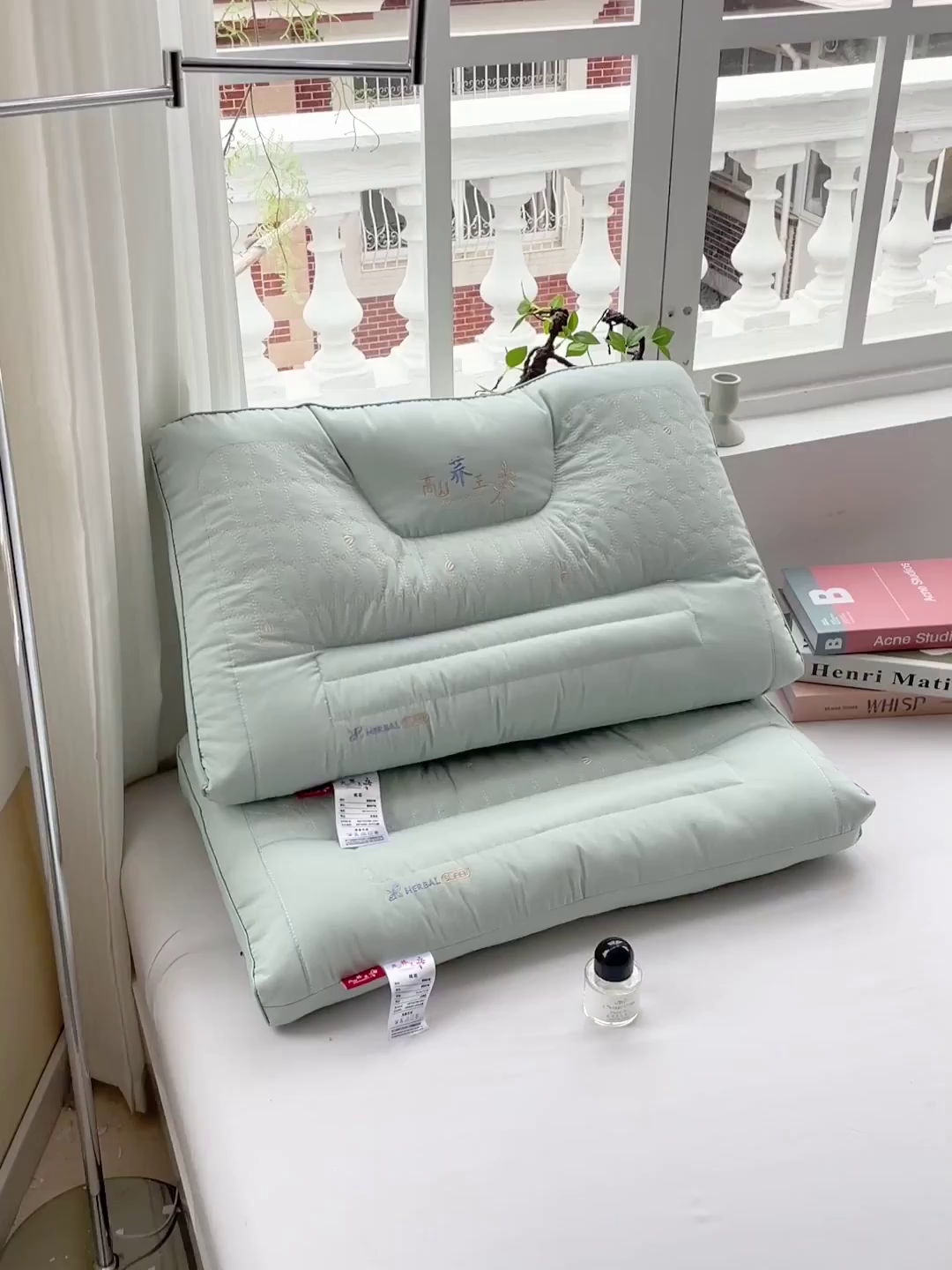 91家纺网 家纺一手货源 找家纺 （总）梦莱家纺 2025新款荞王牵引枕荞麦护颈枕两用枕头枕芯