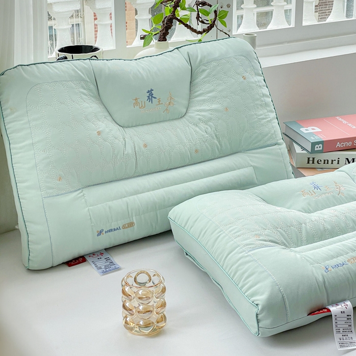 91家纺网 家纺一手货源 找家纺 （总）梦莱家纺 2025新款荞王牵引枕荞麦护颈枕两用枕头枕芯