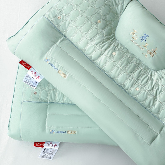 91家纺网 家纺一手货源 找家纺 （总）梦莱家纺 2025新款荞王牵引枕荞麦护颈枕两用枕头枕芯