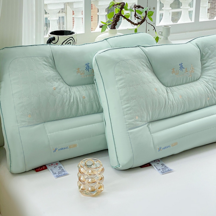 91家纺网 家纺一手货源 找家纺 （总）梦莱家纺 2025新款荞王牵引枕荞麦护颈枕两用枕头枕芯