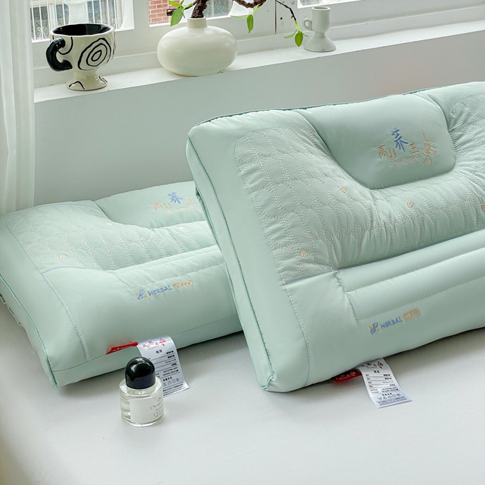 91家纺网 家纺一手货源 找家纺 （总）梦莱家纺 2025新款荞王牵引枕荞麦护颈枕两用枕头枕芯