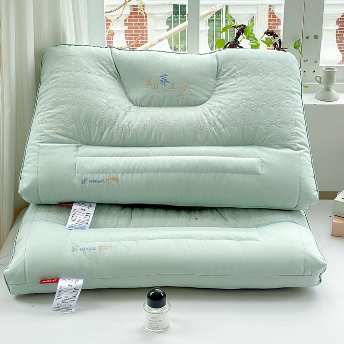 91家纺网 家纺一手货源 找家纺 （总）梦莱家纺 2025新款荞王牵引枕荞麦护颈枕两用枕头枕芯