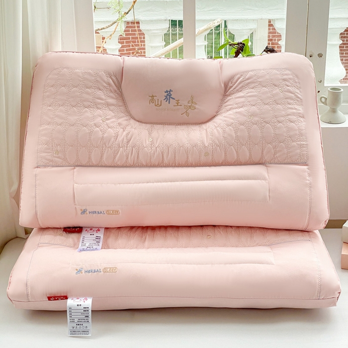 91家纺网 家纺一手货源 找家纺 （总）梦莱家纺 2025新款荞王牵引枕荞麦护颈枕两用枕头枕芯