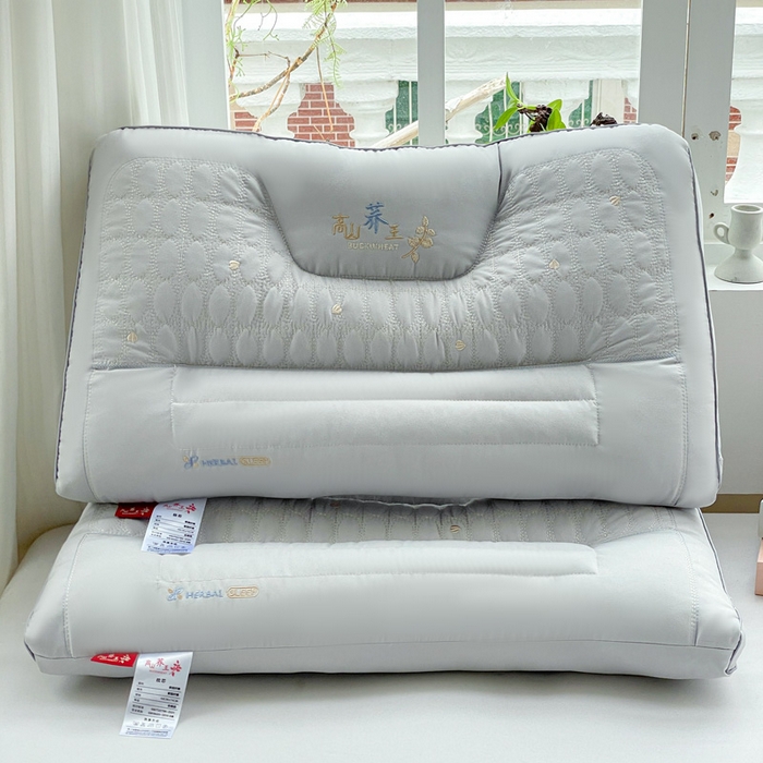 91家纺网 家纺一手货源 找家纺 （总）梦莱家纺 2025新款荞王牵引枕荞麦护颈枕两用枕头枕芯