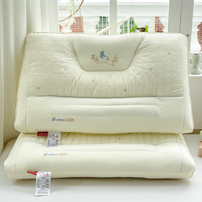 91家纺网 家纺一手货源 找家纺 （总）梦莱家纺 2025新款荞王牵引枕荞麦护颈枕两用枕头枕芯