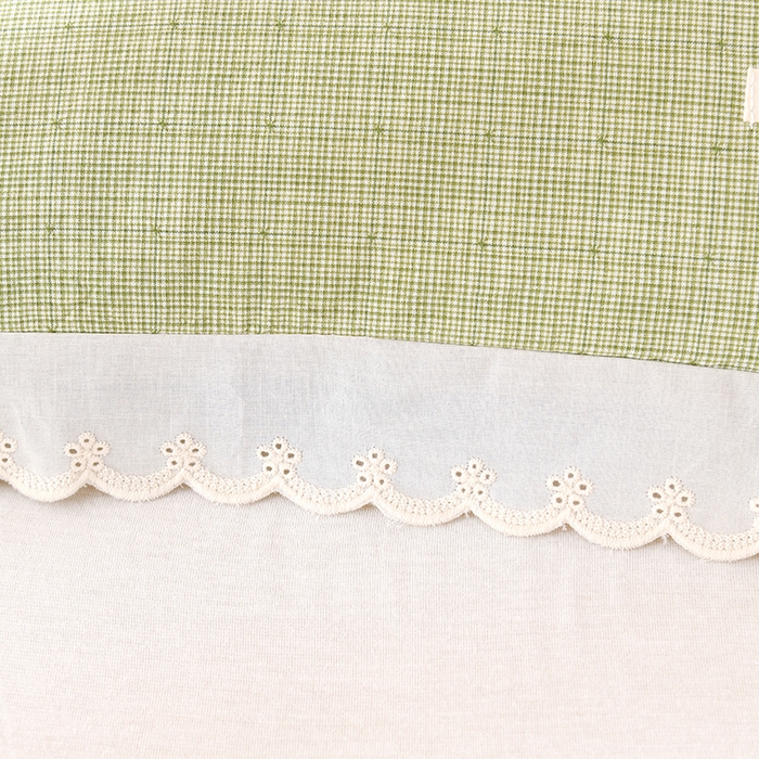 91家纺网 家纺一手货源 找家纺 梦莱家纺 2025新款小樱桃枕头全棉水洗棉小提花枕芯花边可拆卸学生儿童枕头 樱桃枕-绿色 35x55cm/只-苦荞麦