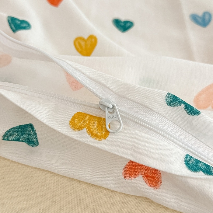 91家纺网 家纺一手货源 找家纺 芙绣家纺 2025新款A类全棉双层纱小清新印花单被套学生单被套单枕套 漫天心