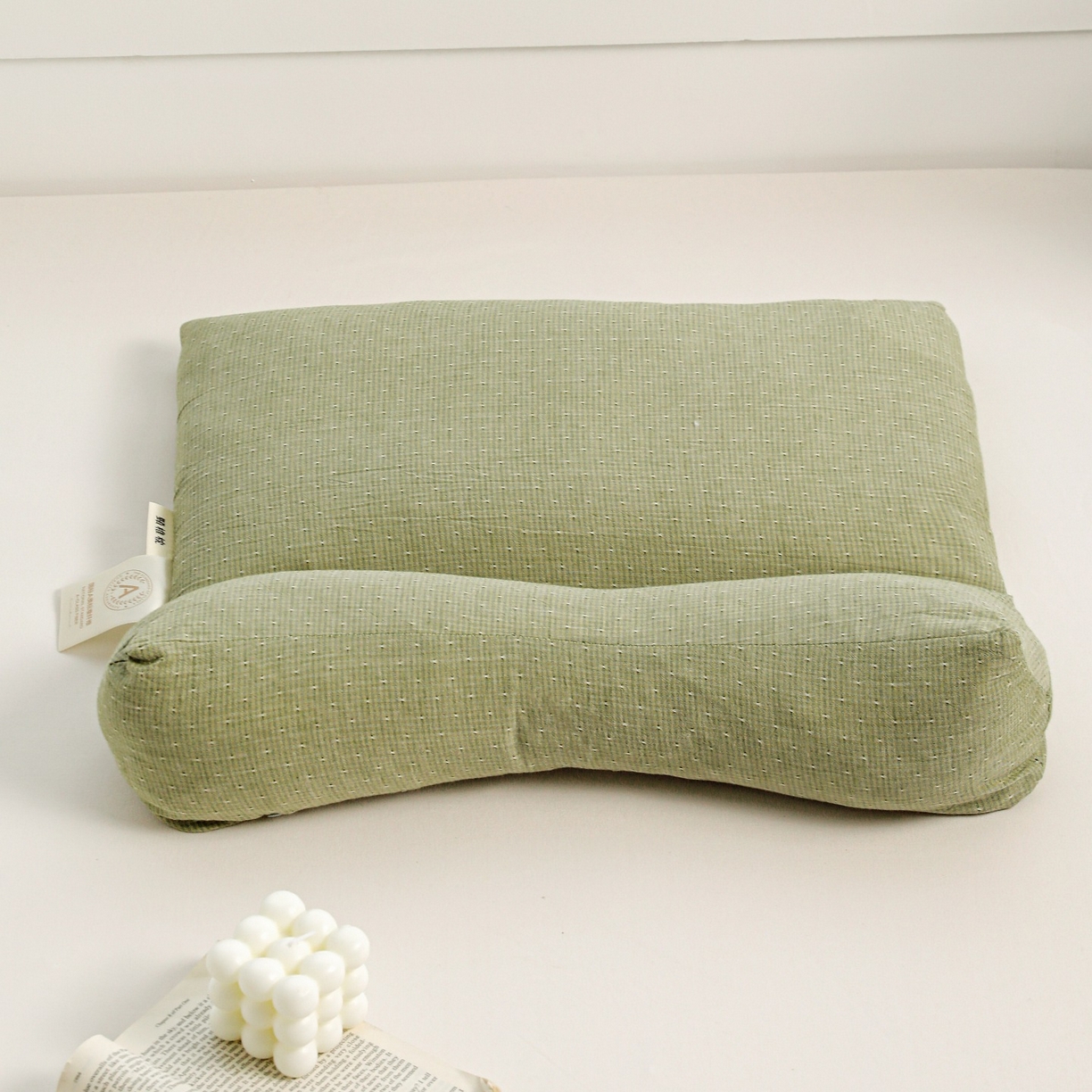 91家纺网 家纺一手货源 找家纺 （总）梦莱家纺 2025春夏新款全棉三角牵引组合荞麦枕头枕芯