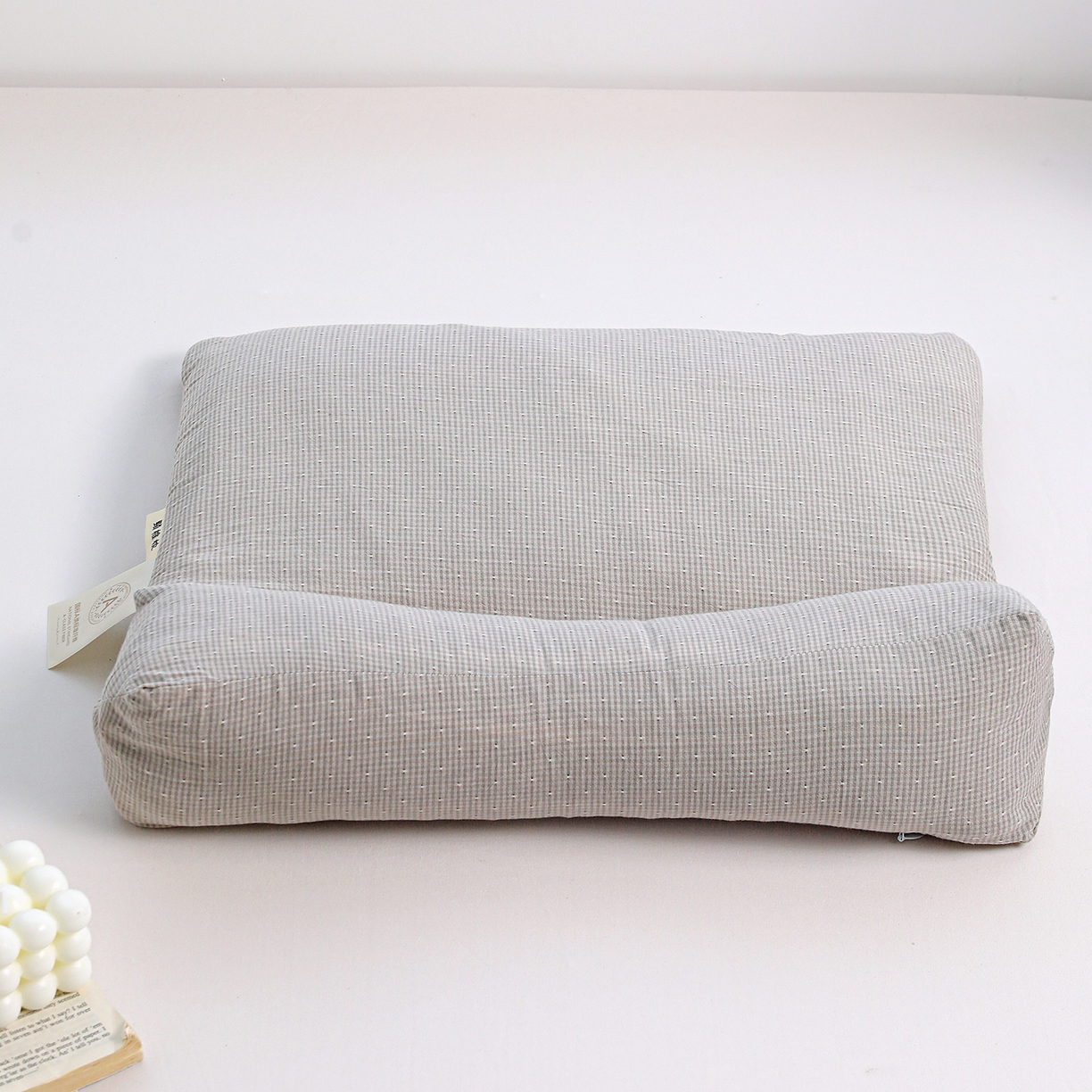 91家纺网 家纺一手货源 找家纺 （总）梦莱家纺 2025春夏新款全棉三角牵引组合荞麦枕头枕芯