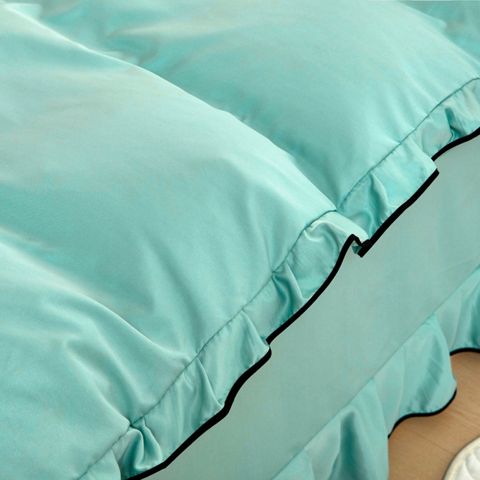 91家纺网 家纺一手货源 找家纺 找底底家纺 2025新款A类冰丝四件套系列 薄荷绿