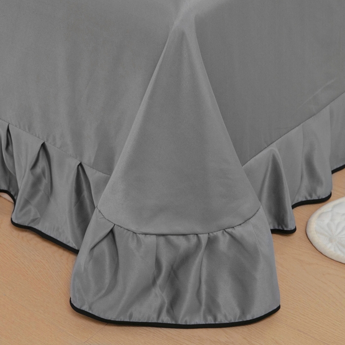 91家纺网 家纺一手货源 找家纺 找底底家纺 2025新款A类冰丝四件套系列 灰色