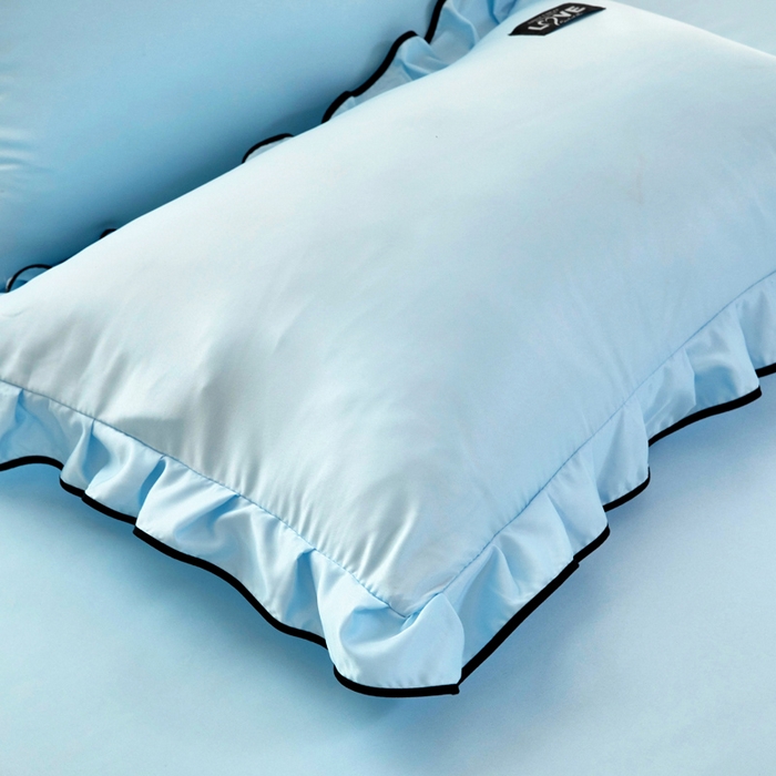 91家纺网 家纺一手货源 找家纺 找底底家纺 2025新款A类冰丝四件套系列 蓝色