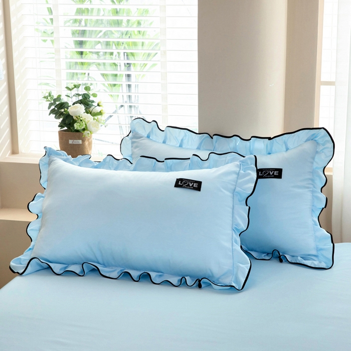 91家纺网 家纺一手货源 找家纺 找底底家纺 2025新款A类冰丝四件套系列 蓝色