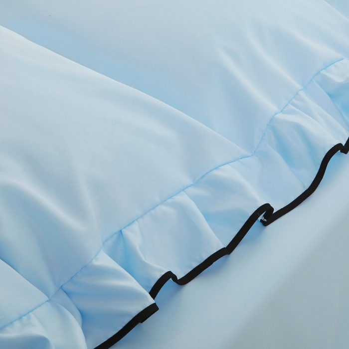 91家纺网 家纺一手货源 找家纺 找底底家纺 2025新款A类冰丝四件套系列 蓝色