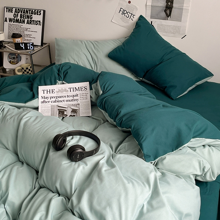 91家纺网 家纺一手货源 找家纺 优尚佳生活馆 2025新款无印风亲肤磨毛四件套-纯色 海盐奶冻