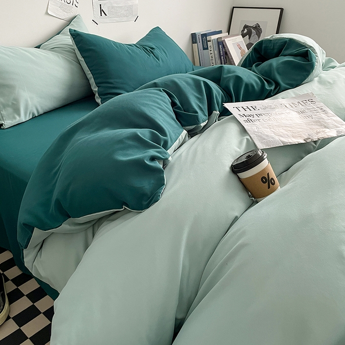 91家纺网 家纺一手货源 找家纺 优尚佳生活馆 2025新款无印风亲肤磨毛四件套-纯色 海盐奶冻