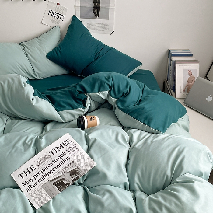 91家纺网 家纺一手货源 找家纺 优尚佳生活馆 2025新款无印风亲肤磨毛四件套-纯色 海盐奶冻