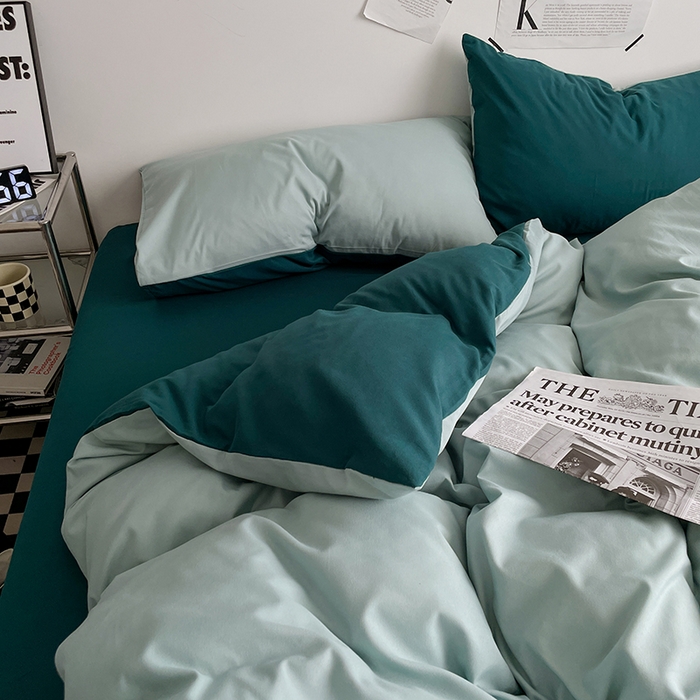 91家纺网 家纺一手货源 找家纺 优尚佳生活馆 2025新款无印风亲肤磨毛四件套-纯色 海盐奶冻