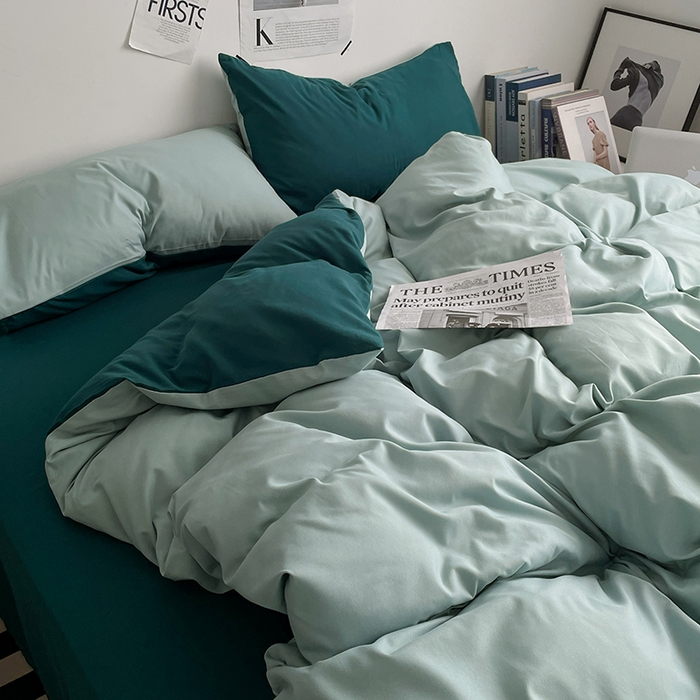 91家纺网 家纺一手货源 找家纺 优尚佳生活馆 2025新款无印风亲肤磨毛四件套-纯色 海盐奶冻