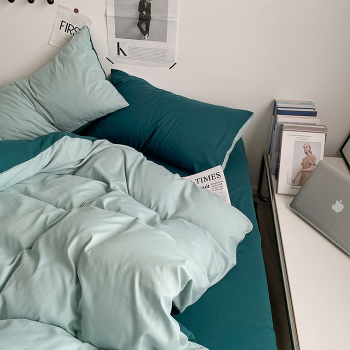 91家纺网 家纺一手货源 找家纺 优尚佳生活馆 2025新款无印风亲肤磨毛四件套-纯色 海盐奶冻