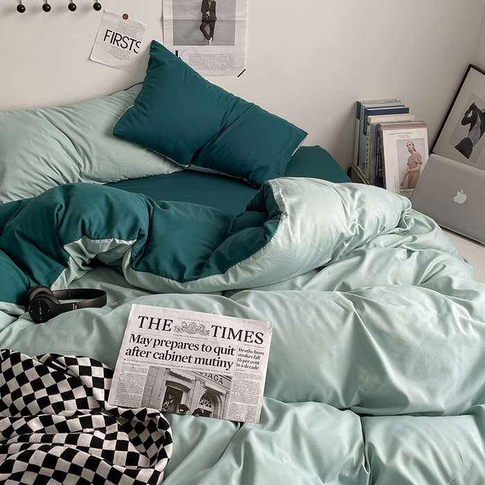 91家纺网 家纺一手货源 找家纺 优尚佳生活馆 2025新款无印风亲肤磨毛四件套-纯色 海盐奶冻