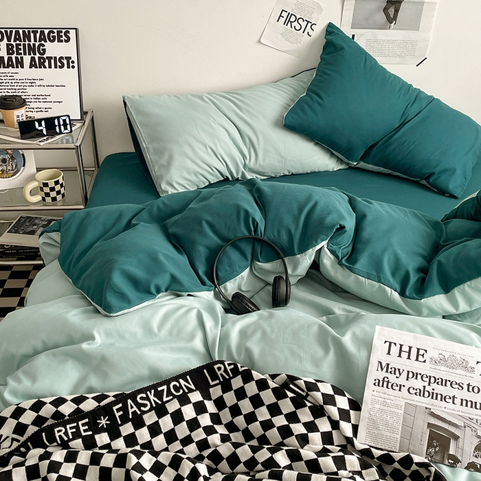 91家纺网 家纺一手货源 找家纺 优尚佳生活馆 2025新款无印风亲肤磨毛四件套-纯色 海盐奶冻