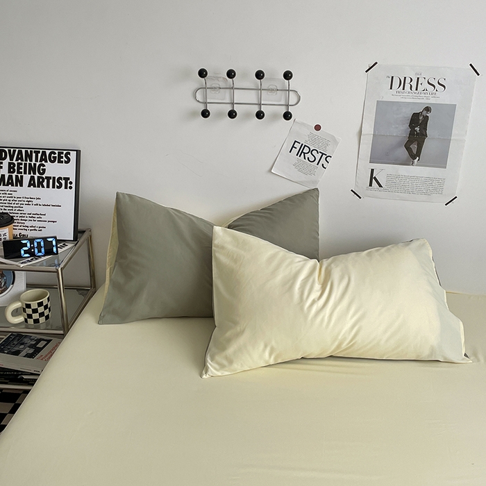 91家纺网 家纺一手货源 找家纺 优尚佳生活馆 2025新款无印风亲肤磨毛四件套-纯色 抹茶芝士