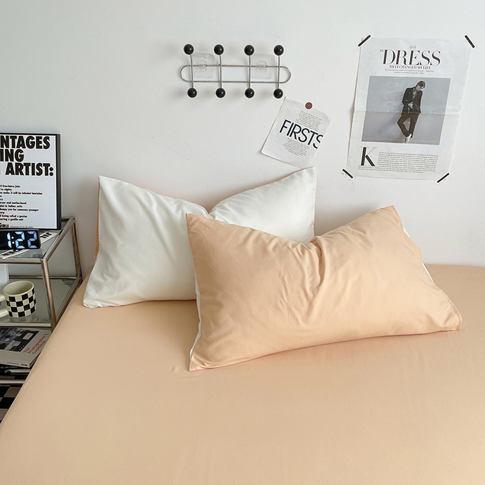 91家纺网 家纺一手货源 找家纺 优尚佳生活馆 2025新款无印风亲肤磨毛四件套-纯色 奶油芝士