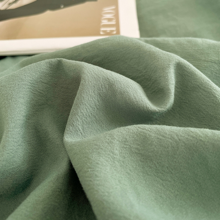 91家纺网 家纺一手货源 找家纺 优尚佳生活馆 2025新款ins风超柔褶皱亲肤磨毛水洗棉四件套纯色系列（风格一） 清新绿