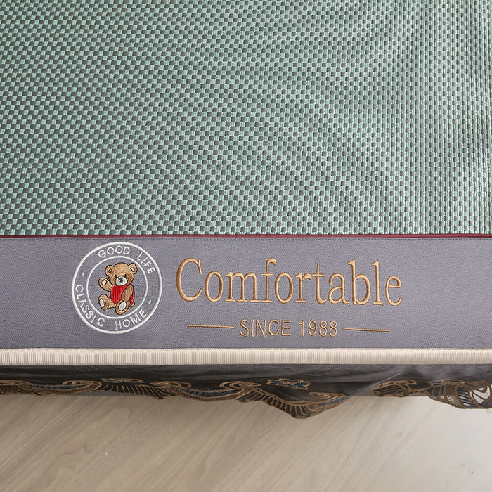 91家纺网 家纺一手货源 找家纺 （总）情恒家纺 2025新款冰藤席床笠款三件套