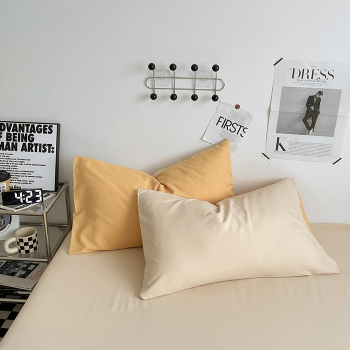 91家纺网 家纺一手货源 找家纺 优尚佳生活馆 2025新款无印风亲肤磨毛四件套-纯色 碳烤起司