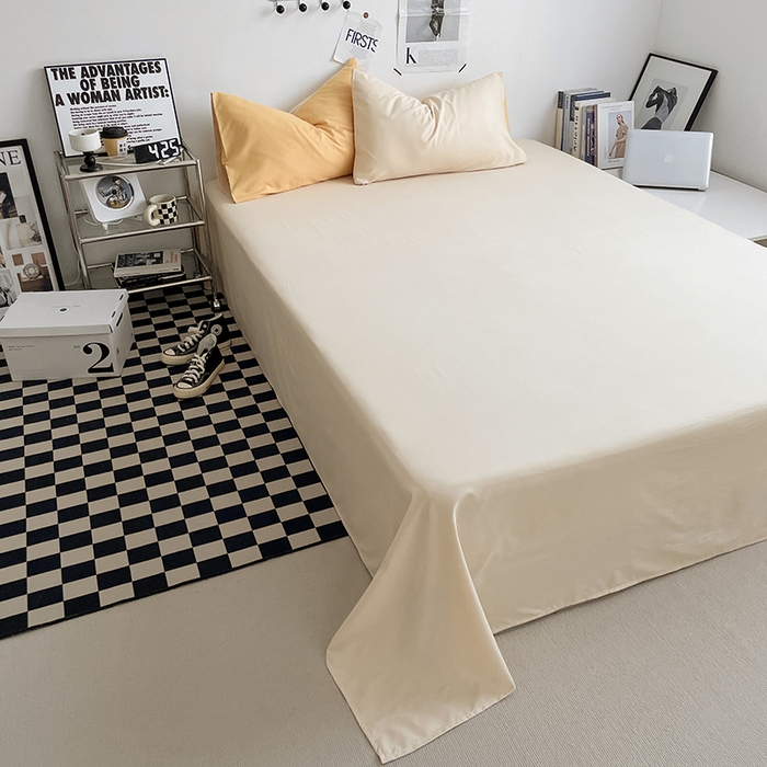 91家纺网 家纺一手货源 找家纺 优尚佳生活馆 2025新款无印风亲肤磨毛四件套-纯色 碳烤起司