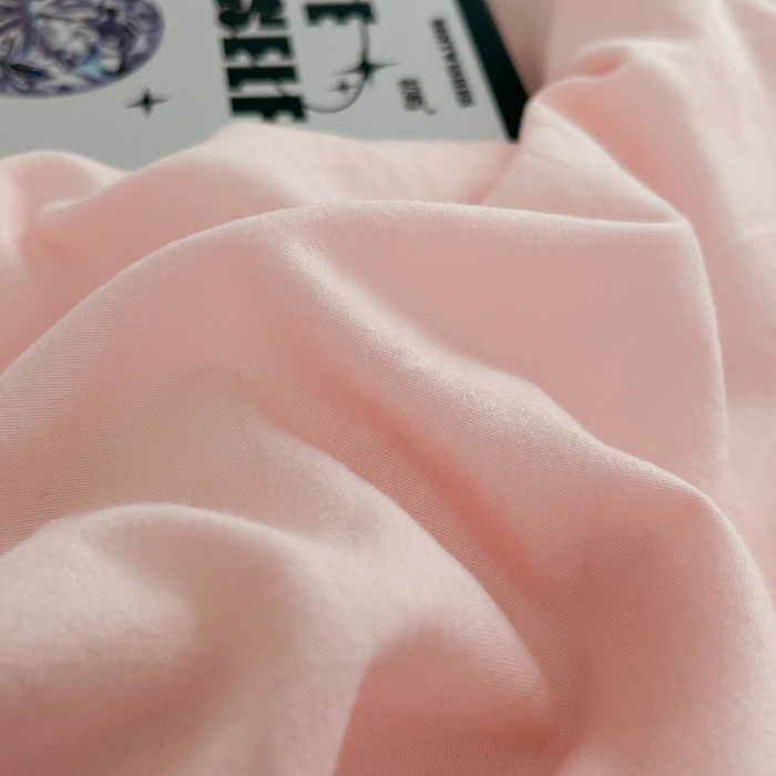 91家纺网 家纺一手货源 找家纺 优尚佳生活馆 2025新款ins风超柔褶皱亲肤磨毛水洗棉四件套纯色系列（风格二） 樱花粉