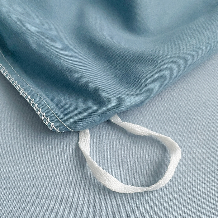 91家纺网 家纺一手货源 找家纺 优尚佳生活馆 2025新款无印风亲肤磨毛四件套-纯色 天空蔚蓝