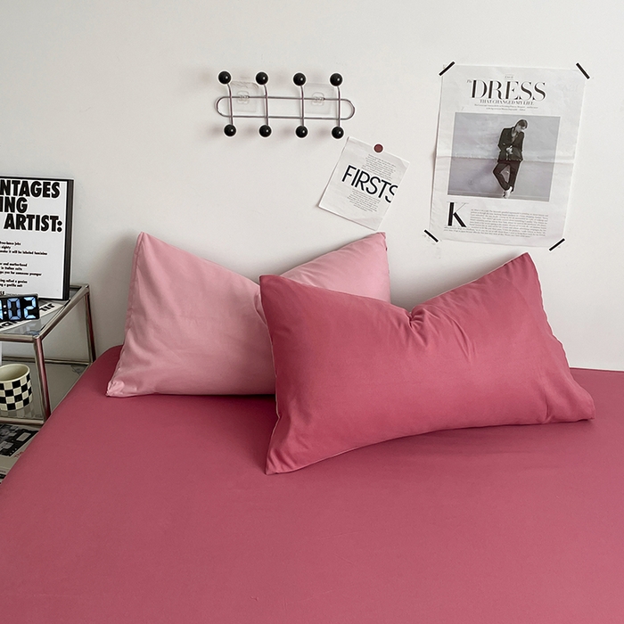 91家纺网 家纺一手货源 找家纺 优尚佳生活馆 2025新款无印风亲肤磨毛四件套-纯色 香芋奶昔