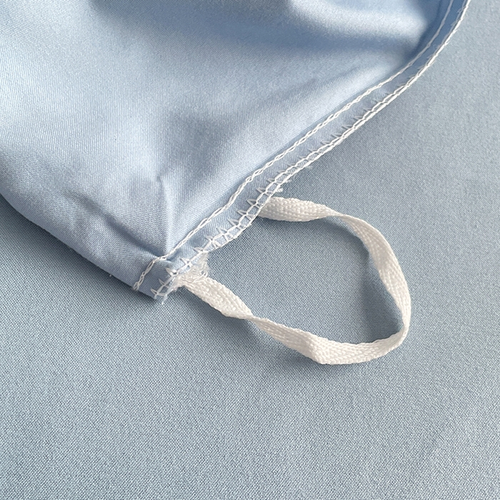 91家纺网 家纺一手货源 找家纺 优尚佳生活馆 2025新款无印风亲肤磨毛四件套-纯色 月光雾蓝