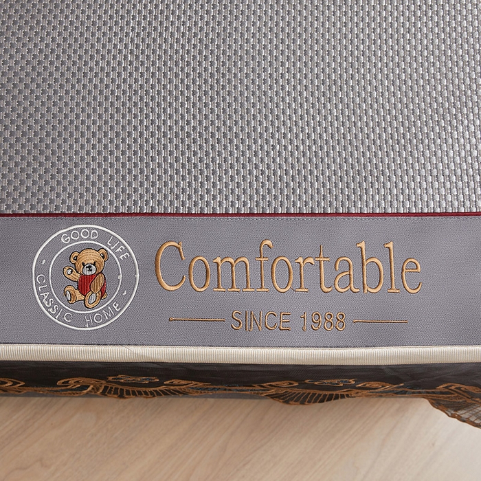 91家纺网 家纺一手货源 找家纺 情恒家纺 2025新款冰藤席床笠款三件套 皇朝 梦灰