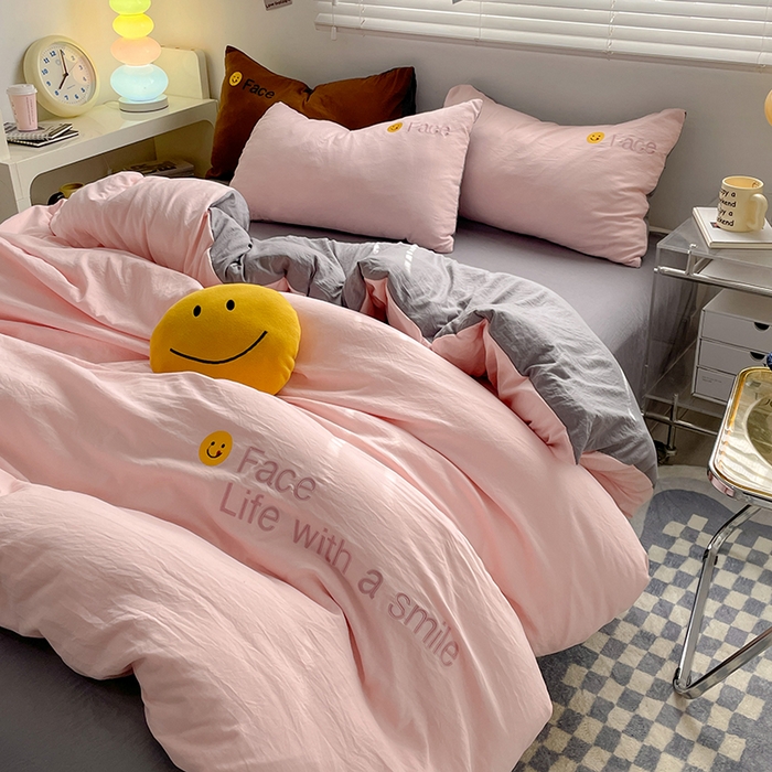 91家纺网 家纺一手货源 找家纺 （总）优尚佳生活馆 2025新款水洗棉磨毛刺绣四件套