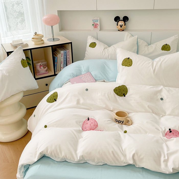 91家纺网 家纺一手货源 找家纺 （总）优尚佳生活馆 2025新款水洗棉毛巾绣四件套（提供买家秀）