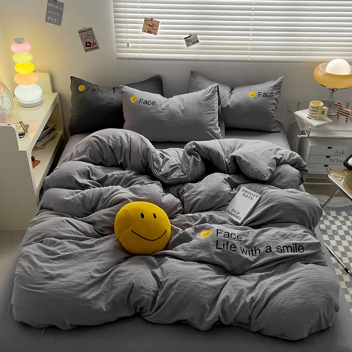 91家纺网 家纺一手货源 找家纺 （总）优尚佳生活馆 2025新款水洗棉磨毛刺绣四件套